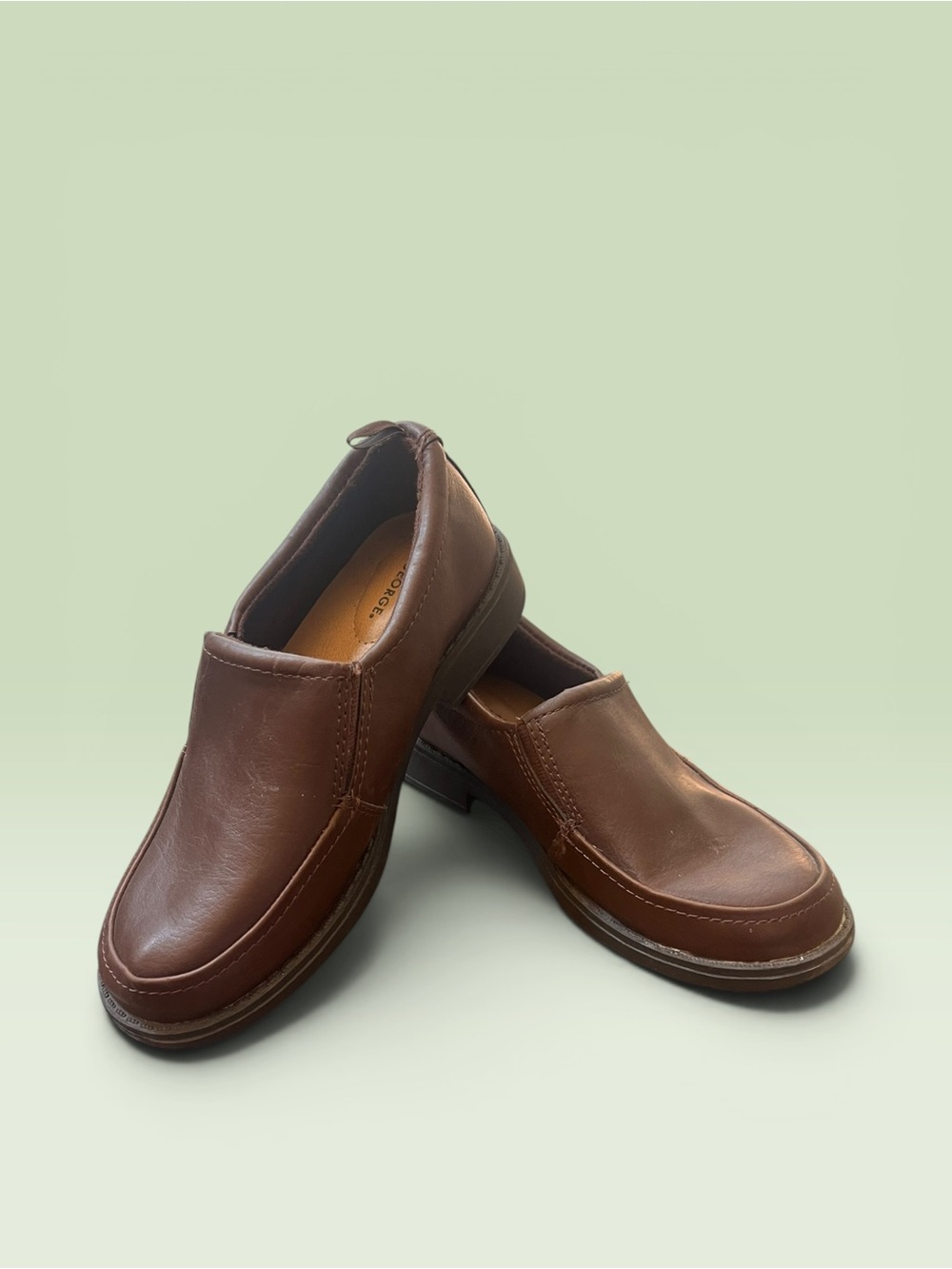 Brown Slip-On boys Leather Loafers